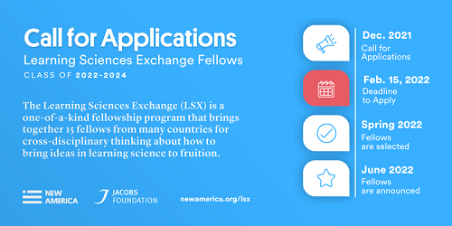 Program Learning Exchange Call for Applications: Learning Sciences Exchange Fellows Program 2022/ ...